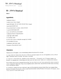 Mr. John's Meatloaf